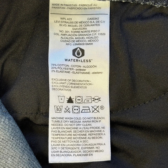 Levi's Signature Totally Shaping Pull on Skinny 16 L 33x32 - Picture 4 of 8